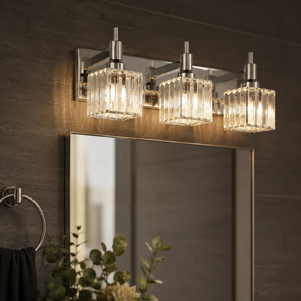 Fiora Modern Crystal Multi-Light Bathroom Vanity Light