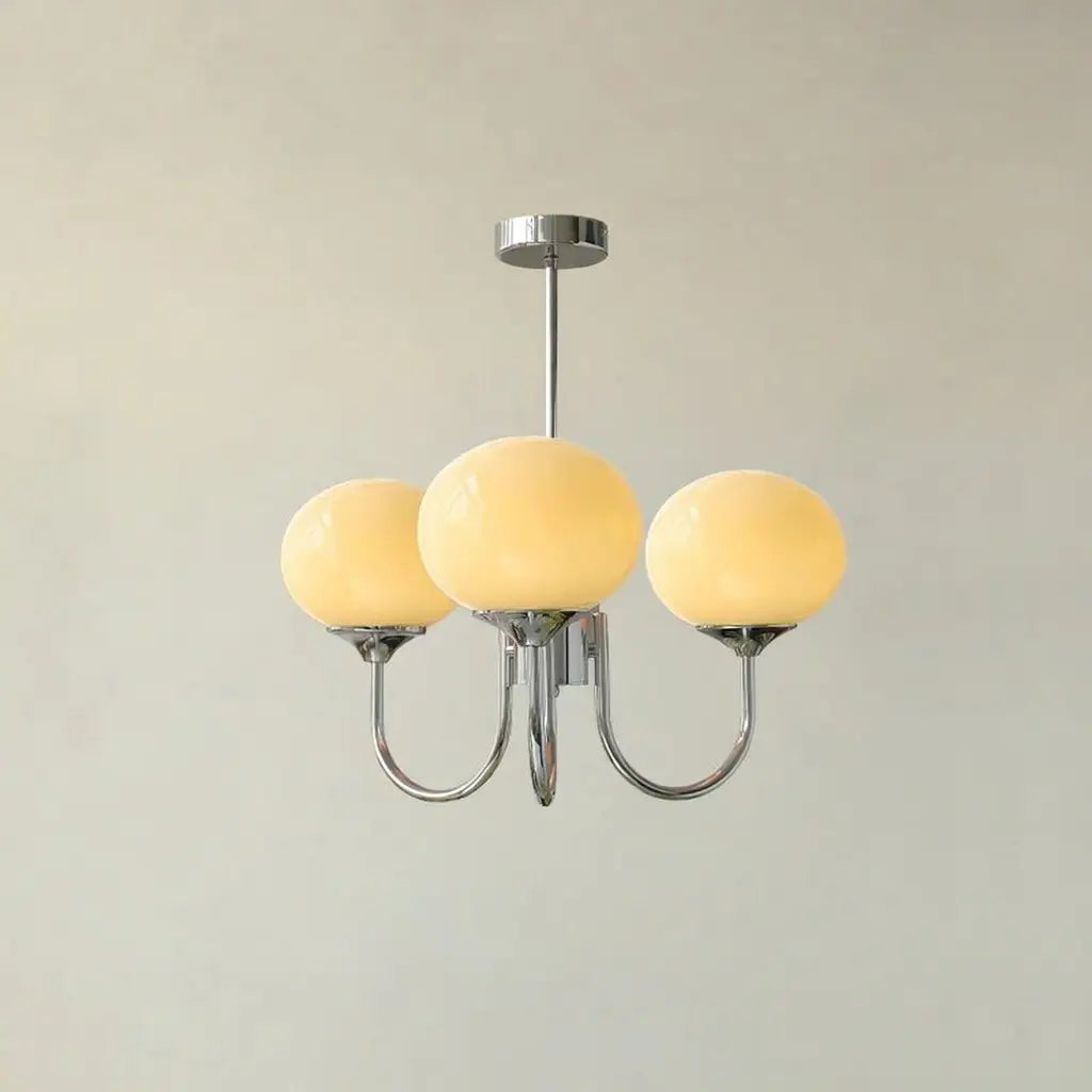 Mallow Modern Pink Glass Bubble Chandelier