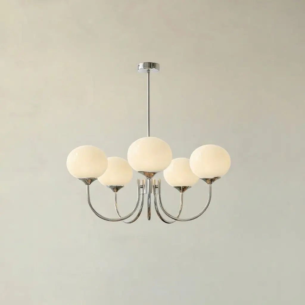 Mallow Modern Pink Glass Bubble Chandelier