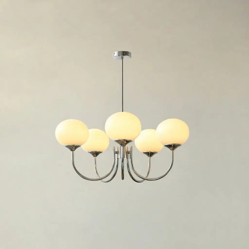 Mallow Modern Pink Glass Bubble Chandelier