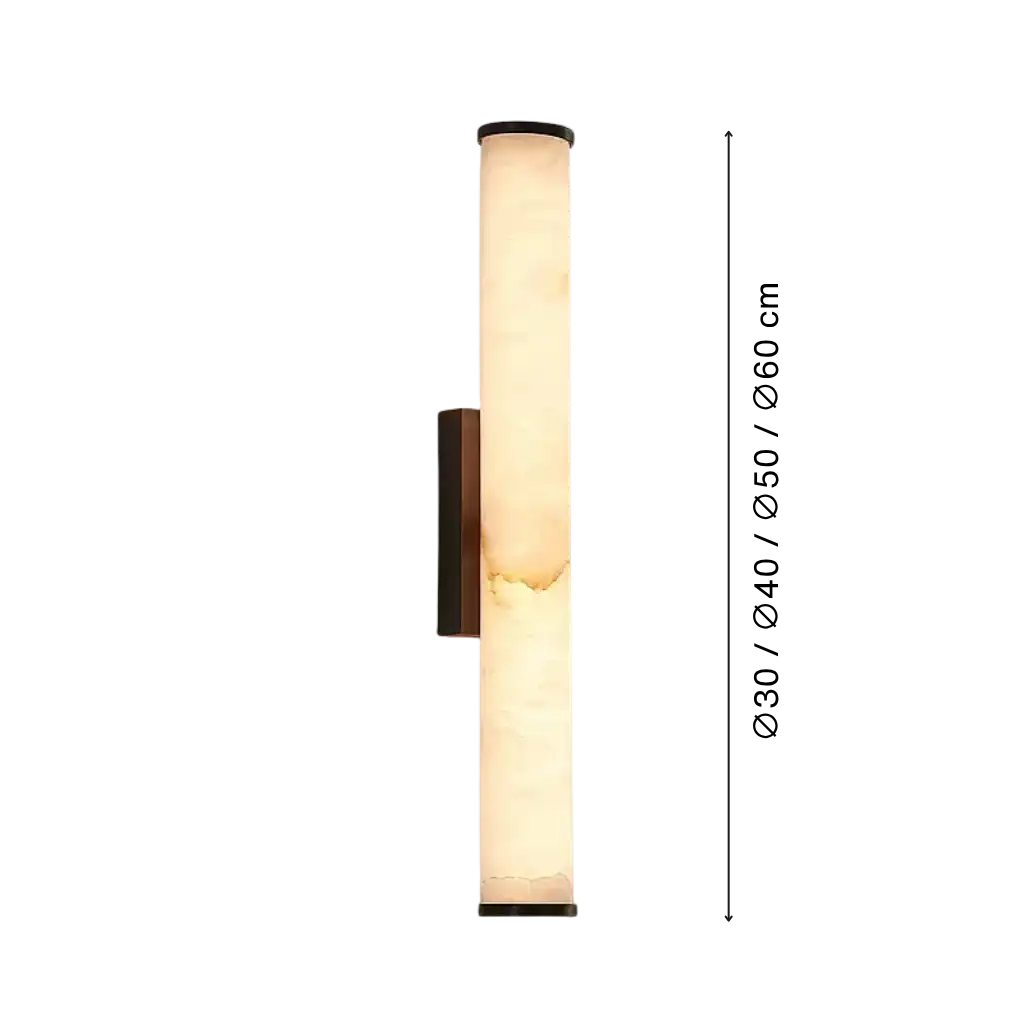 Delia Marble and Copper Wall Lamp