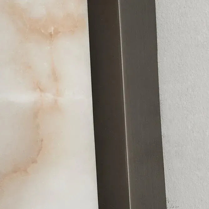 Delia Minimalist Marble & Copper LED Wall Light