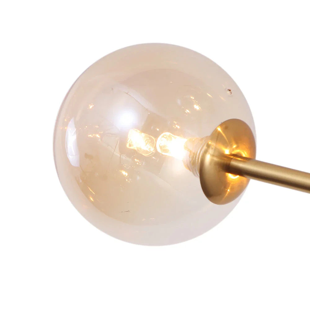 Zinnia Mid-Century 15-Light Glass Globe Sputnik Chandelier