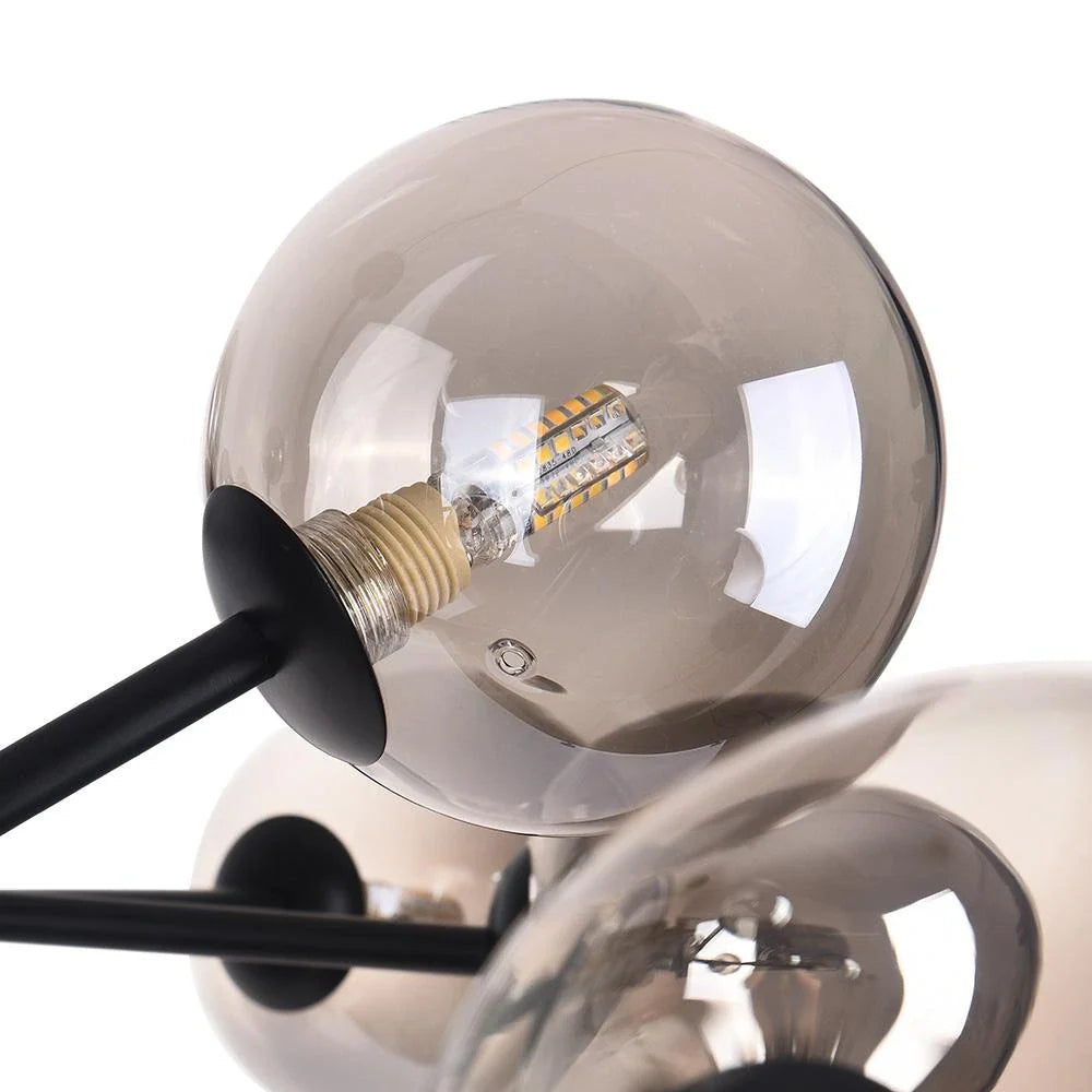 Zinnia Mid-Century 15-Light Glass Globe Sputnik Chandelier