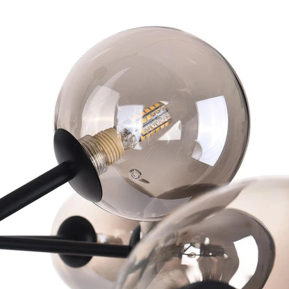 15-Light Mid-Century Glass Bubble Chandelier