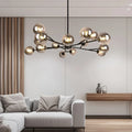 Zinnia Mid-Century 15-Light Glass Globe Sputnik Chandelier