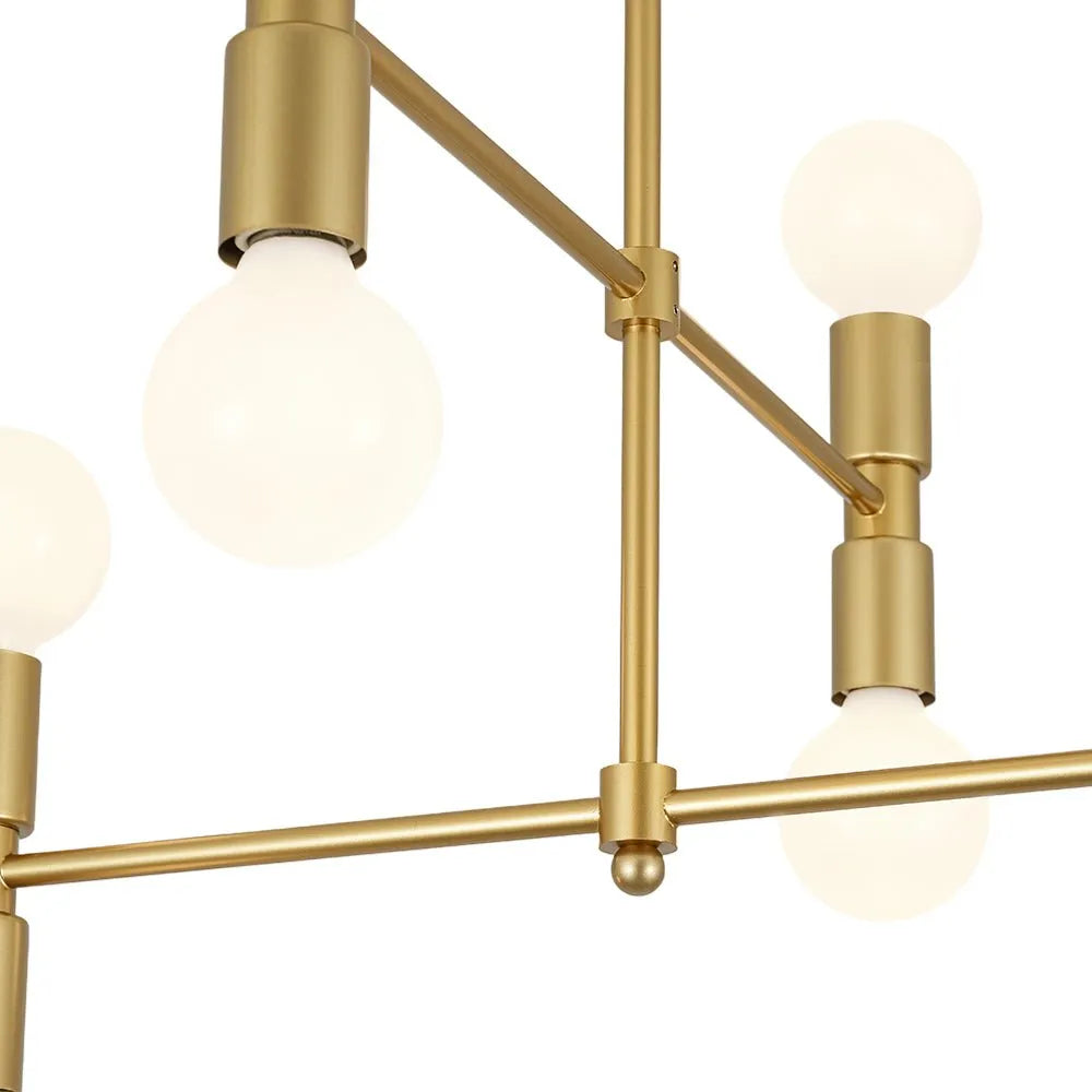 Elara Mid-Century 8-Light Sputnik Semi-Flush Ceiling Light