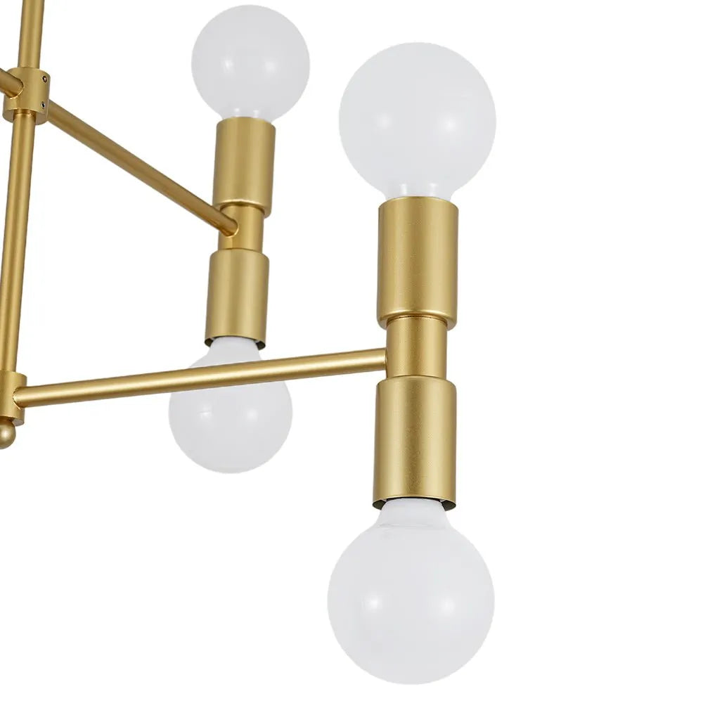 Elara Mid-Century 8-Light Sputnik Semi-Flush Ceiling Light