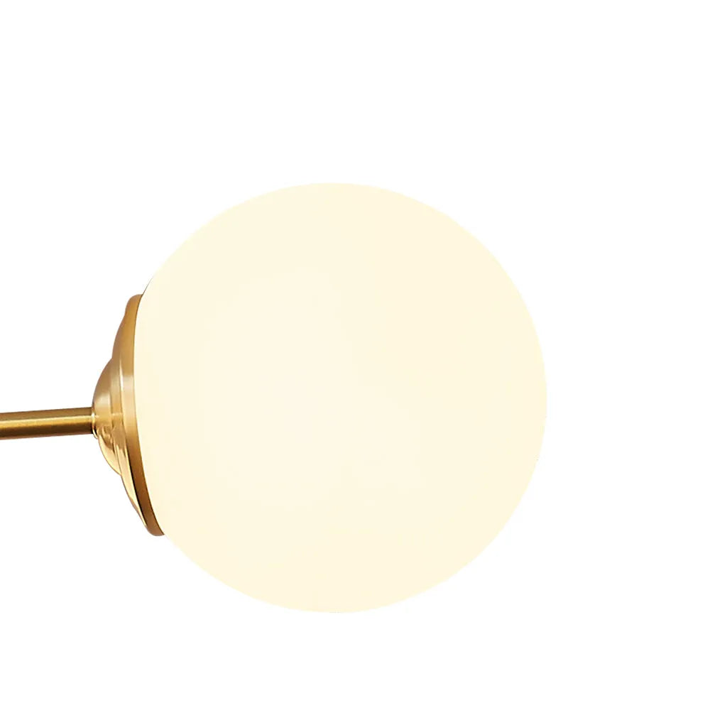 Yvonne Mid-Century Frosted Glass Globe Sputnik Chandelier