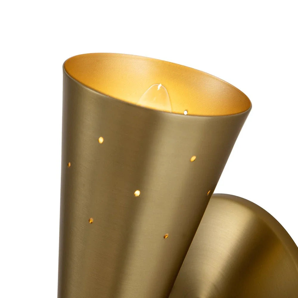 Mid-Century Modern Hourglass Wall Sconce with Starry Pattern