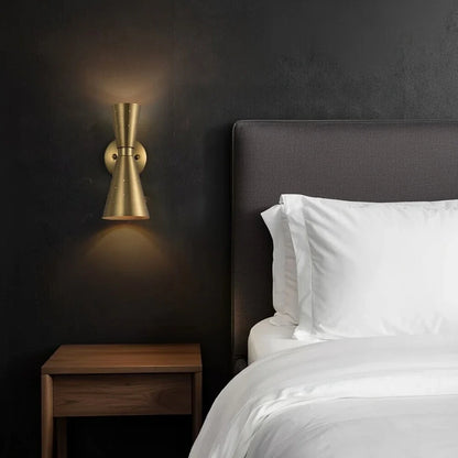 Mid-Century Modern Hourglass Wall Sconce with Starry Pattern