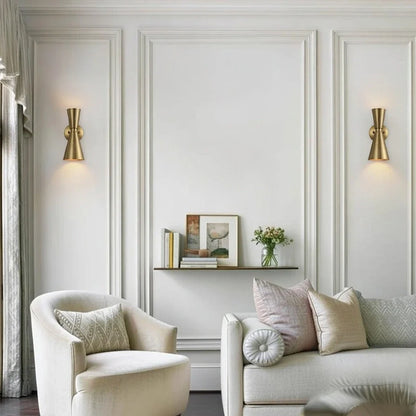 Mid-Century Modern Hourglass Wall Sconce with Starry Pattern