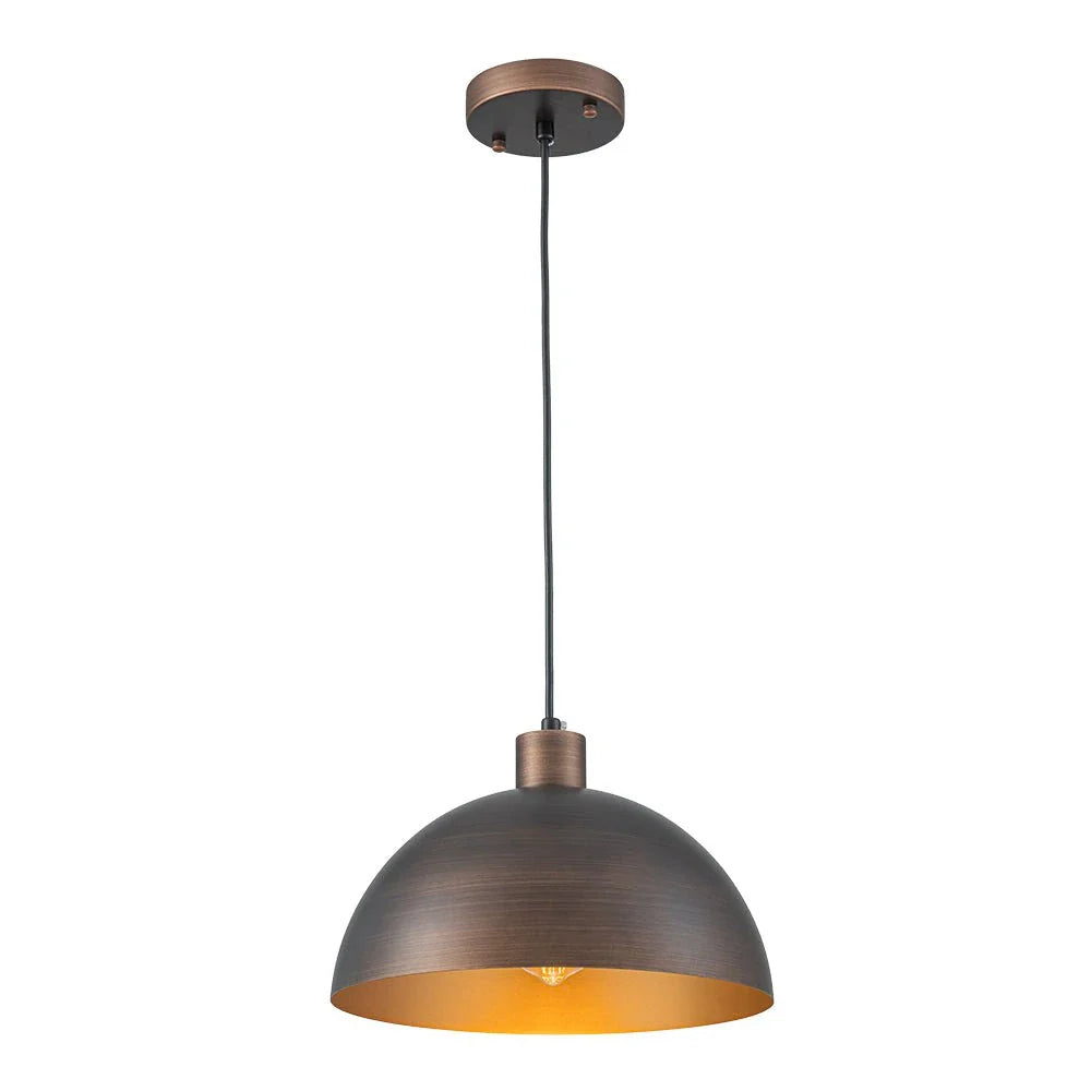 Vivian Mid-Century Industrial Metal Dome Pendant Light