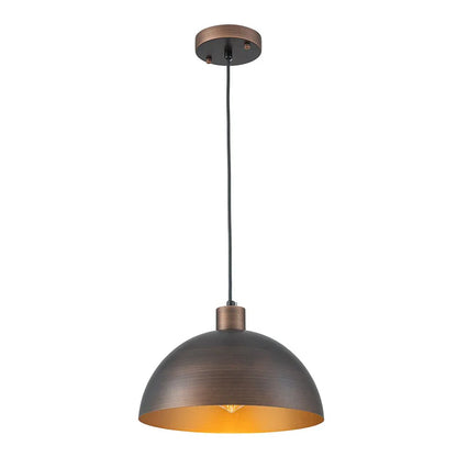 Mid-Century Modern Industrial Metal Dome Pendant Ceiling Light