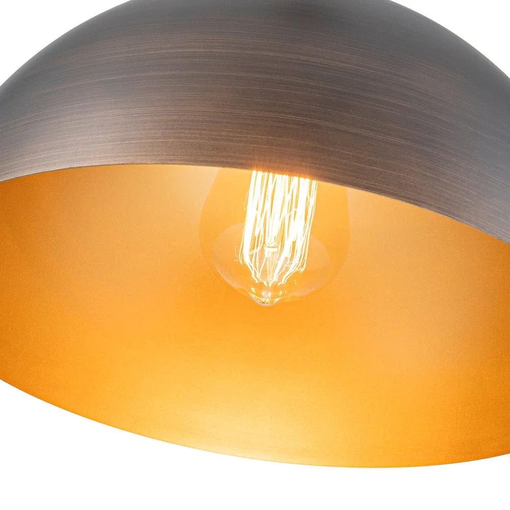 Vivian Mid-Century Industrial Metal Dome Pendant Light