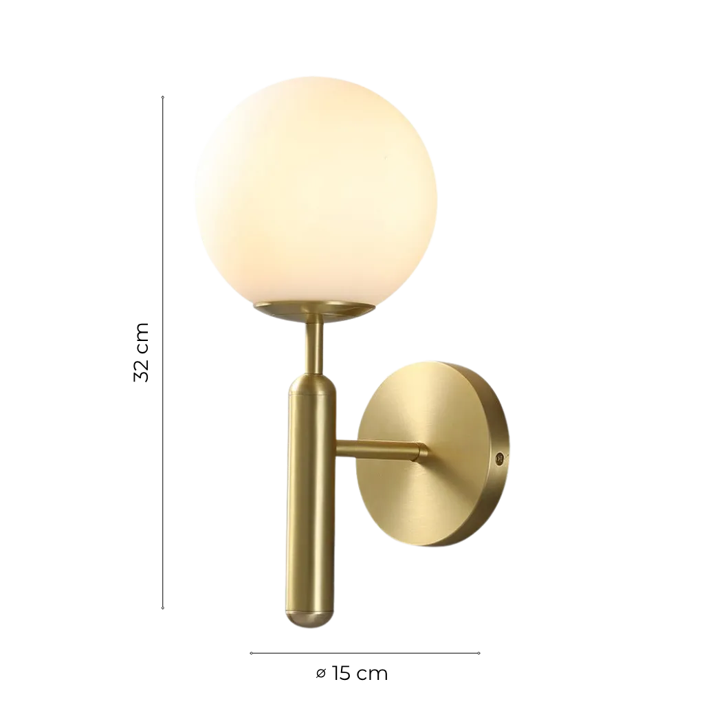 Mid-Century Glass Globe Single-Light Wall Sconce