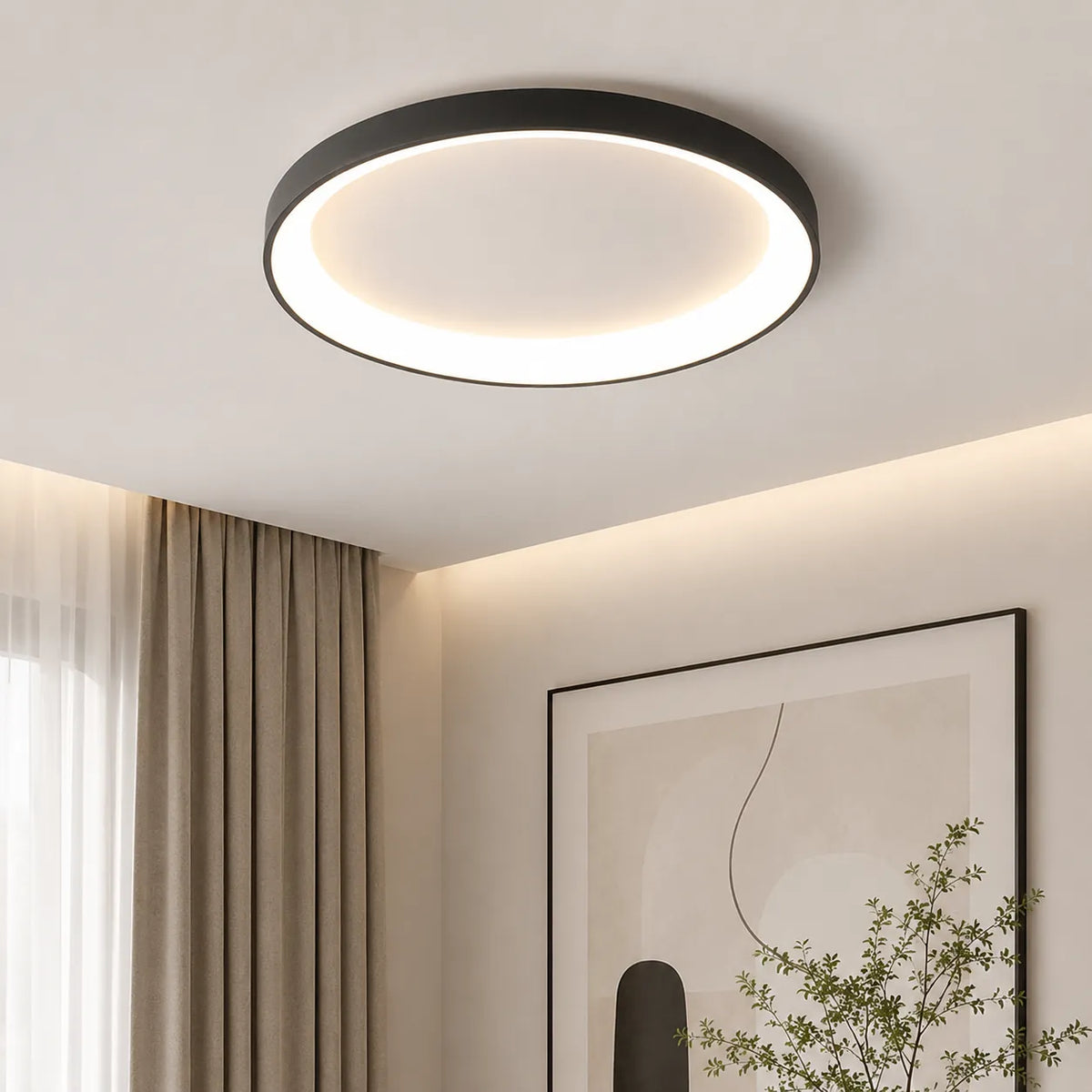 Frey Minimalist Layered Ring LED Flush Mount Ceiling Light