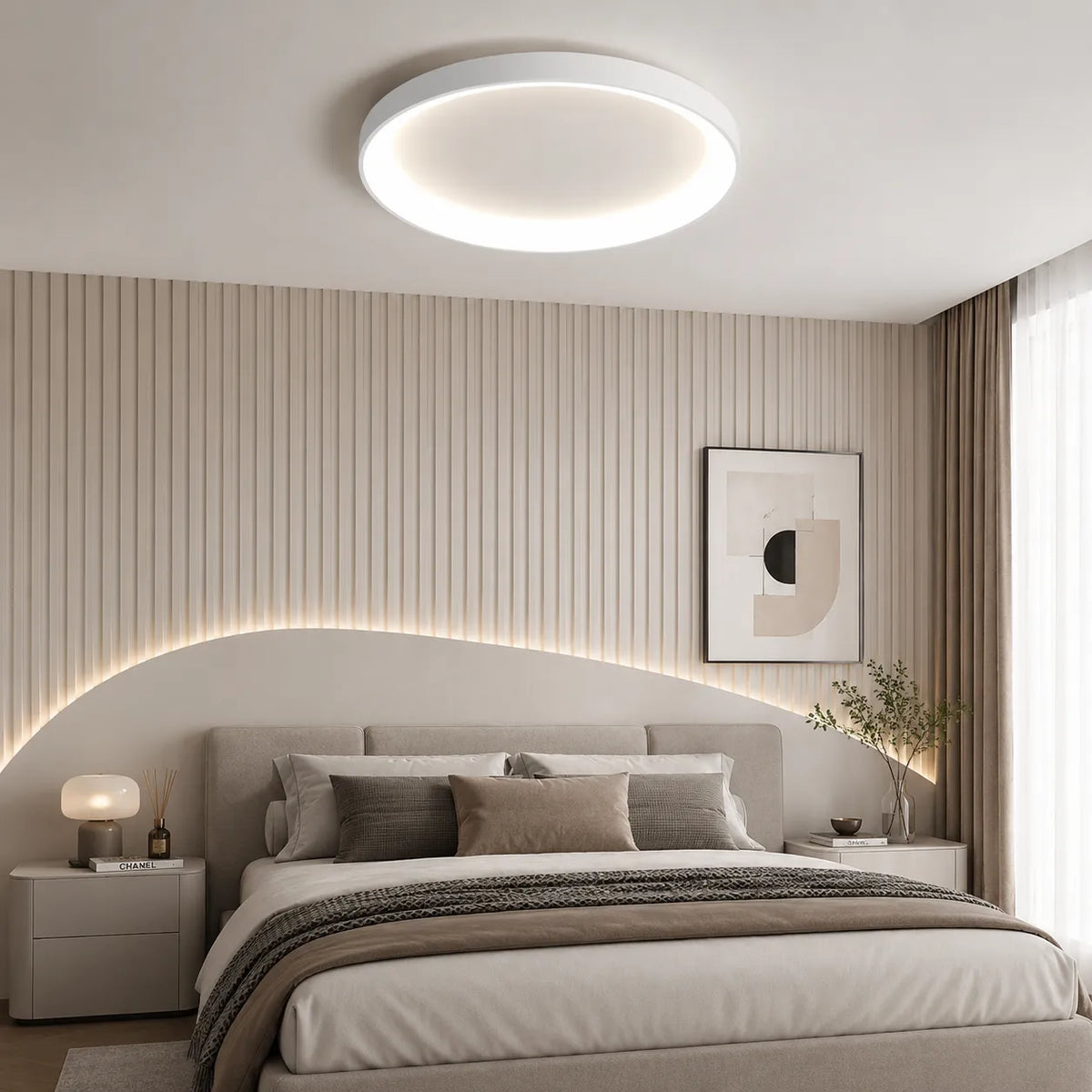 Frey Minimalist Layered Ring LED Flush Mount Ceiling Light