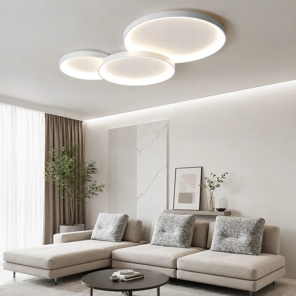 Frey Minimalist Layered Ring LED Flush Mount Ceiling Light