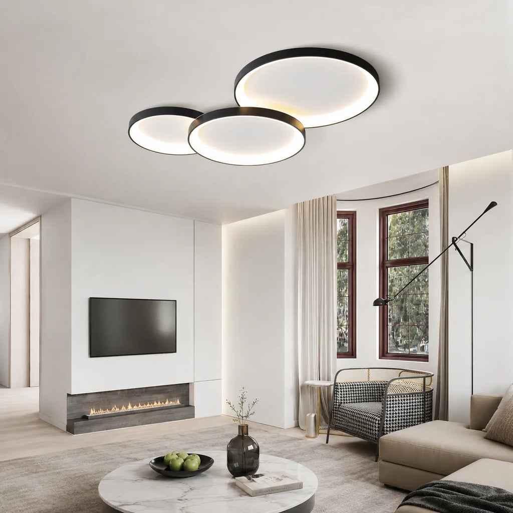Frey Minimalist Layered Ring LED Flush Mount Ceiling Light