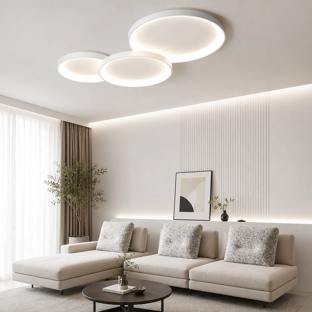 Frey Minimalist Layered Ring LED Flush Mount Ceiling Light