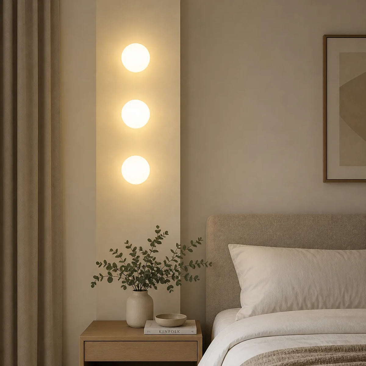 Whitney Minimalist Frosted Glass Globe Wall Light