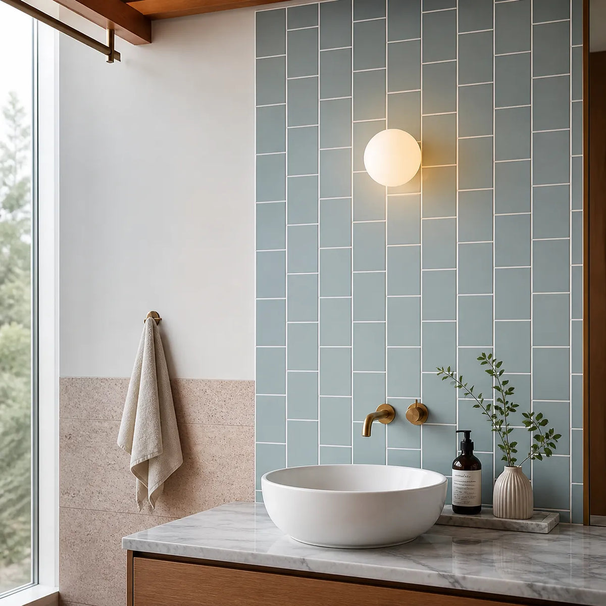 Whitney Minimalist Frosted Glass Globe Wall Light