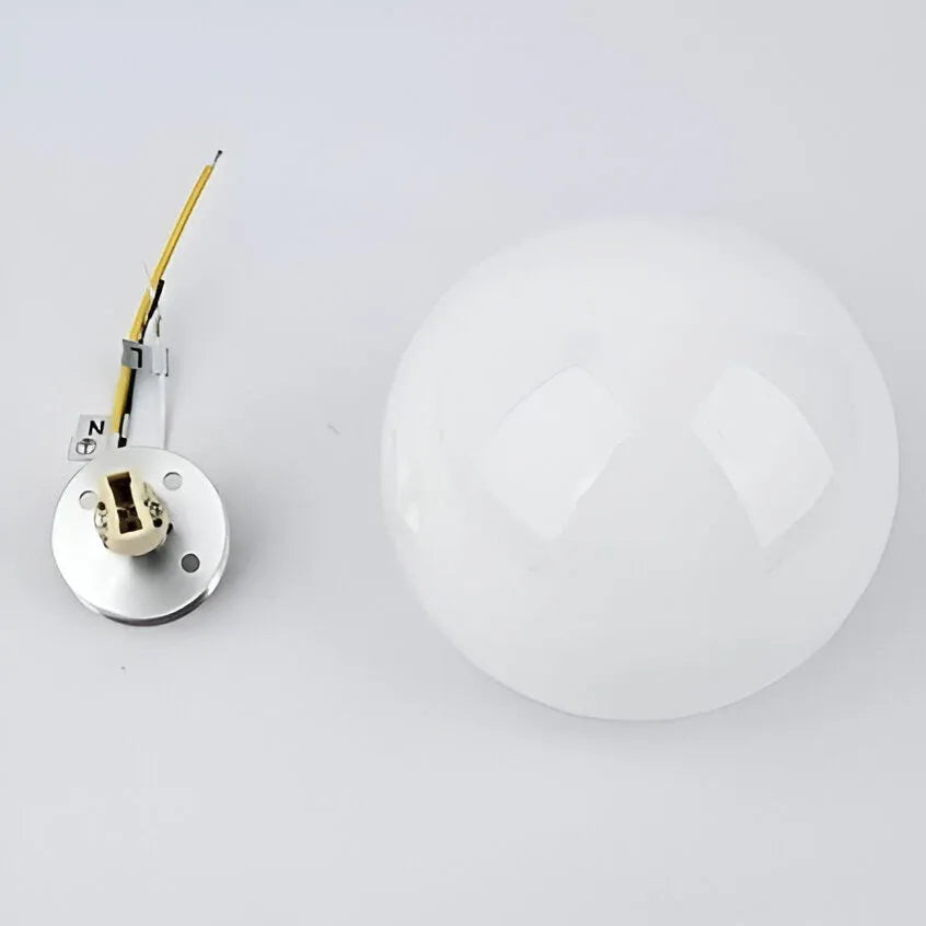 Whitney Minimalist Frosted Glass Globe Wall Light