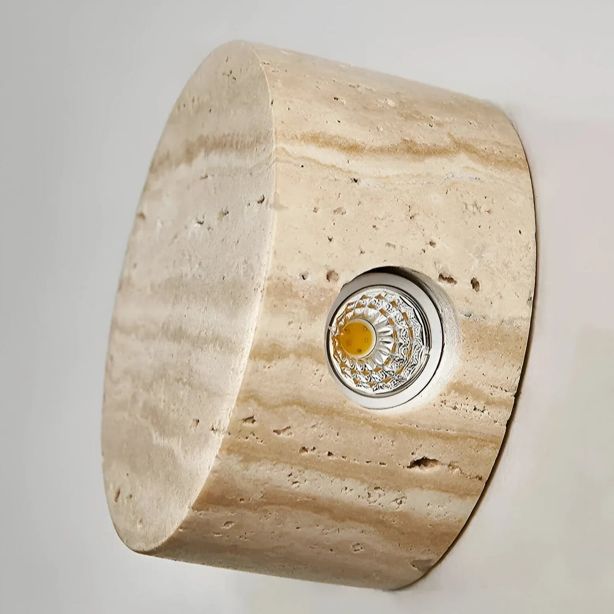 Hale Minimalist Travertine Downlight Wall Light