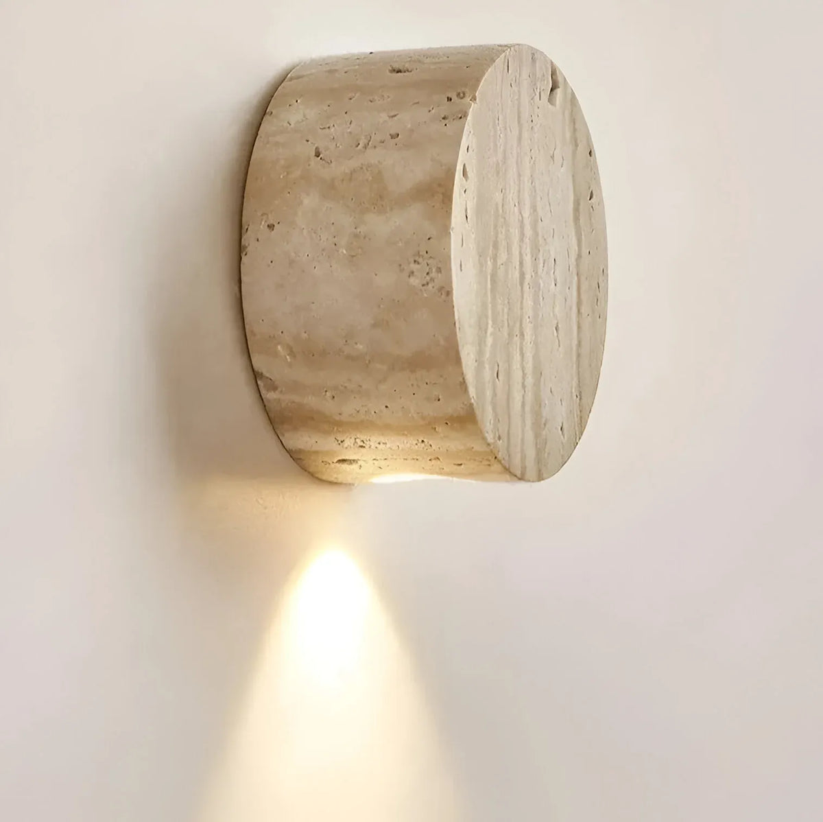 Hale Minimalist Travertine Downlight Wall Light