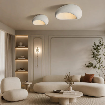 Minimal Wabi Sabi LED Ceiling Light with Organic Form
