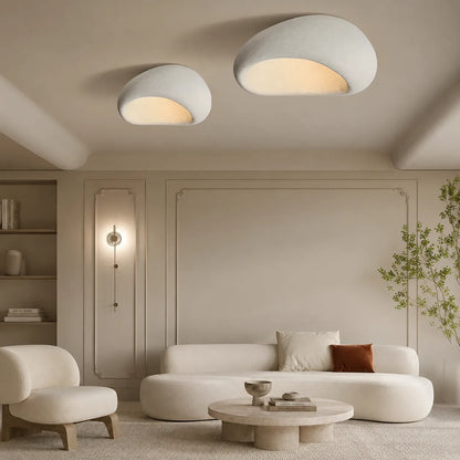 Minimal Wabi Sabi LED Ceiling Light with Organic Form
