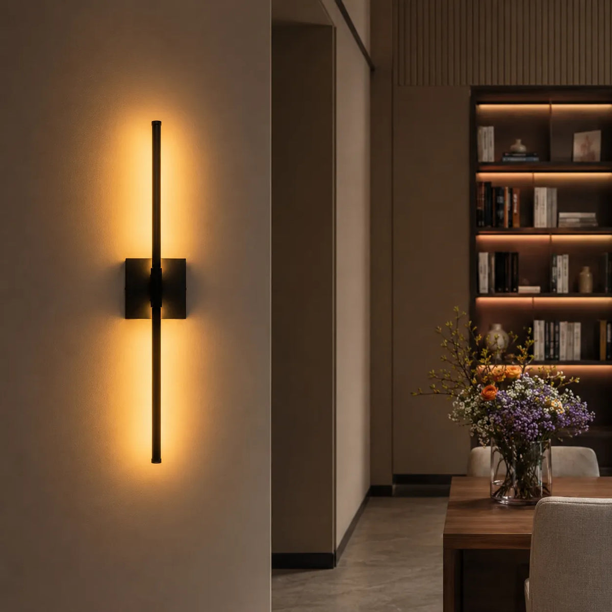 Nevin Minimalist Linear IP44 LED Wall Light