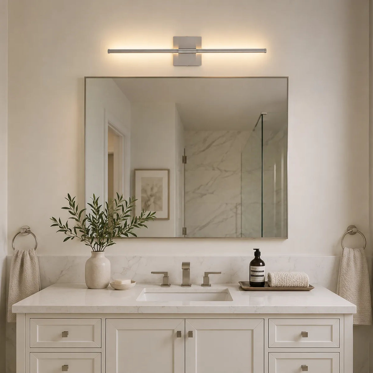 Nevin Minimalist Linear IP44 LED Wall Light