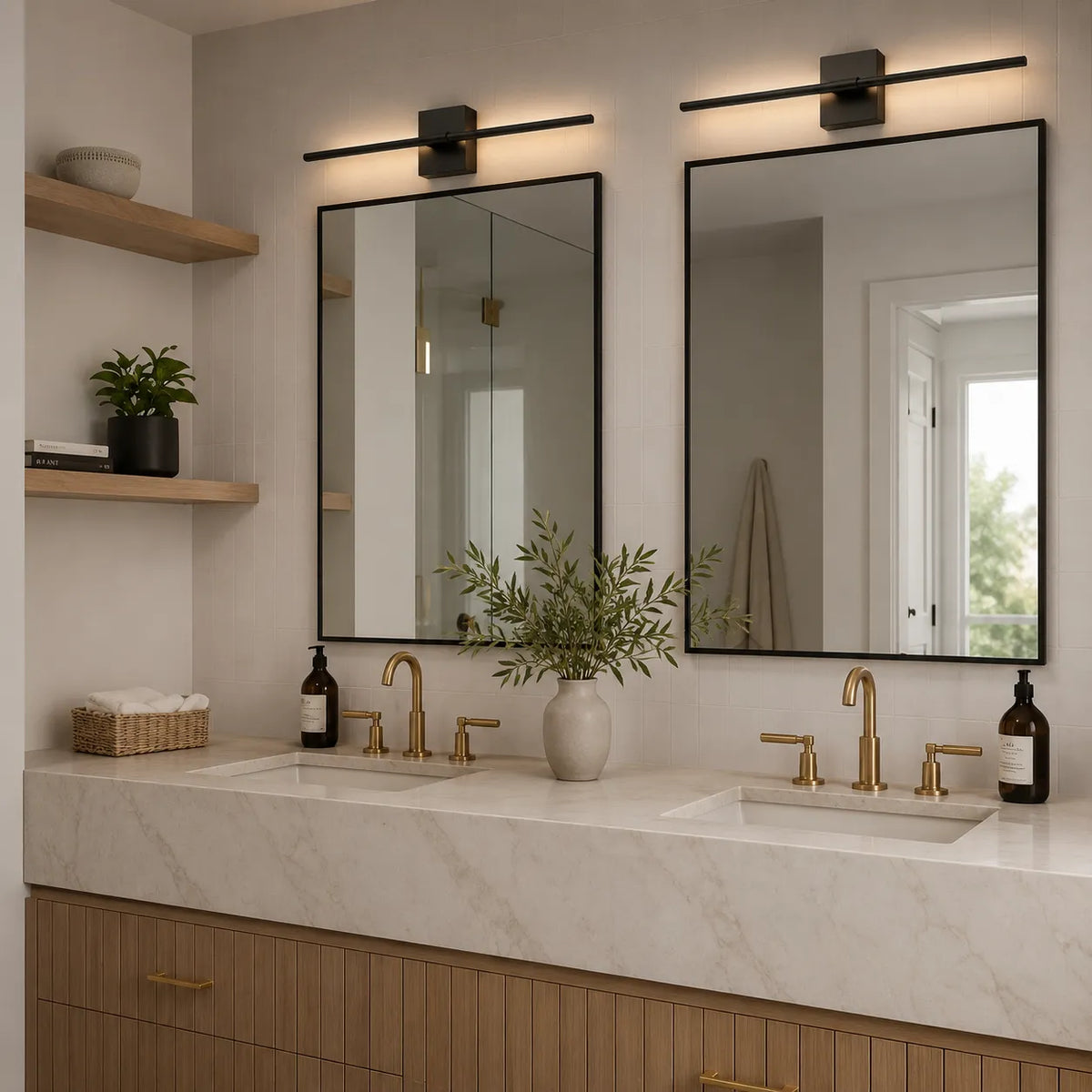 Nevin Minimalist Linear IP44 LED Wall Light