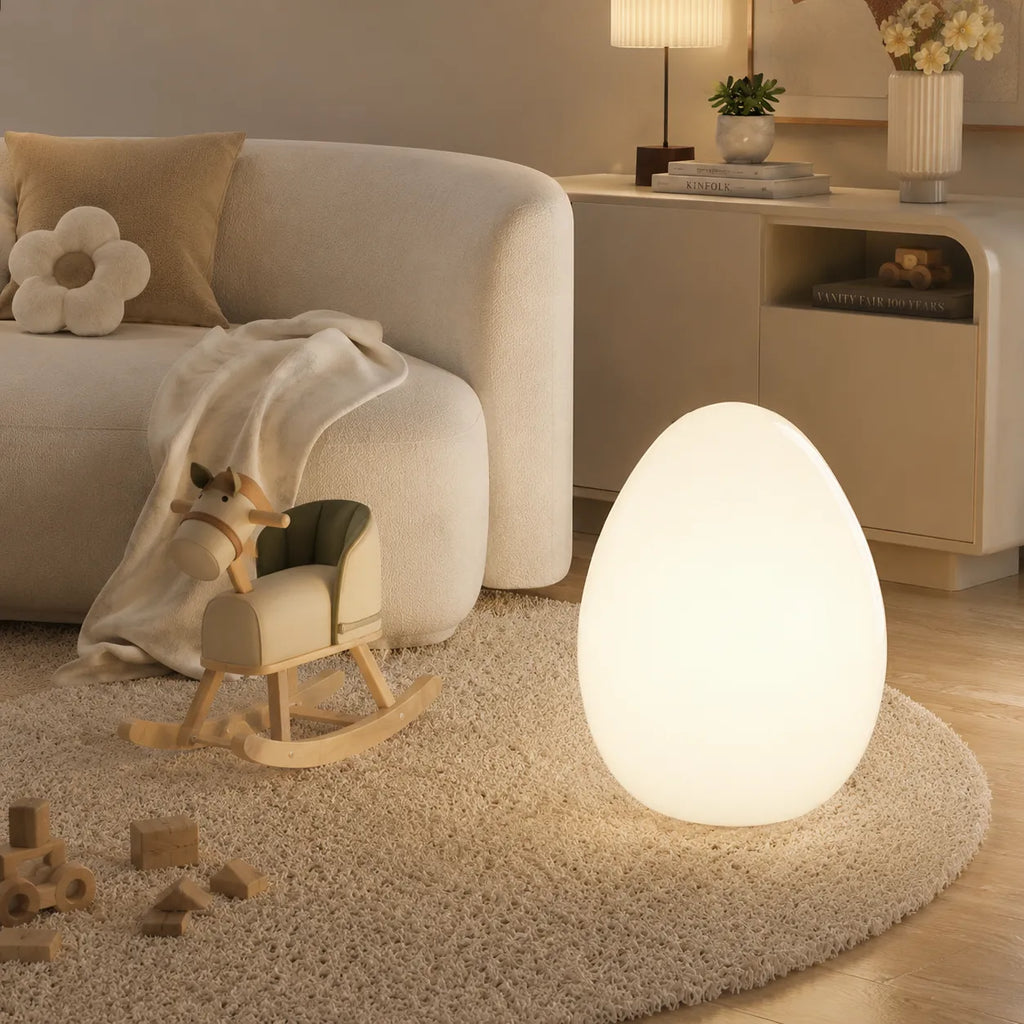 Avaella Minimalist Sculptural Egg LED Floor Lamp