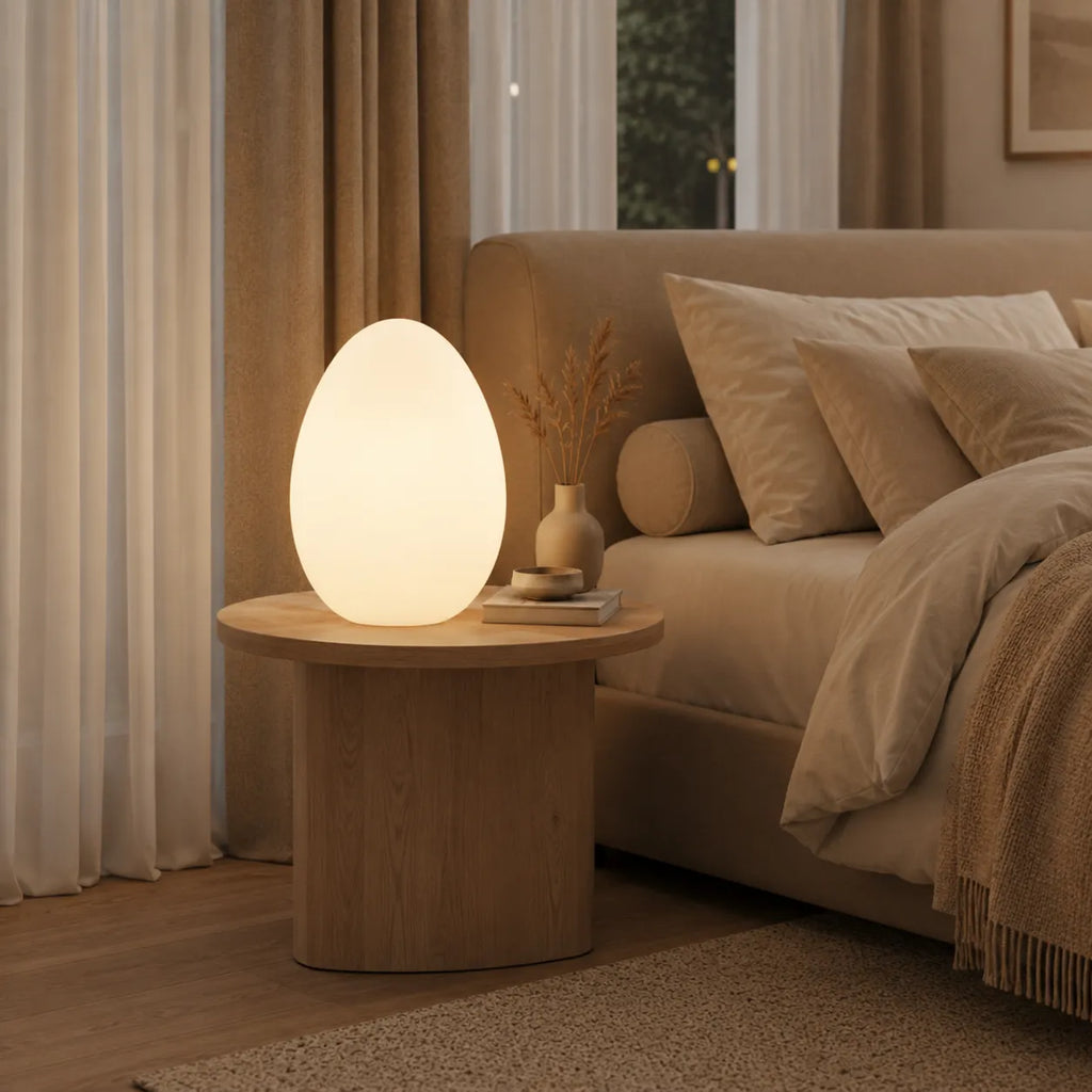 Avaella Minimalist Sculptural Egg LED Floor Lamp