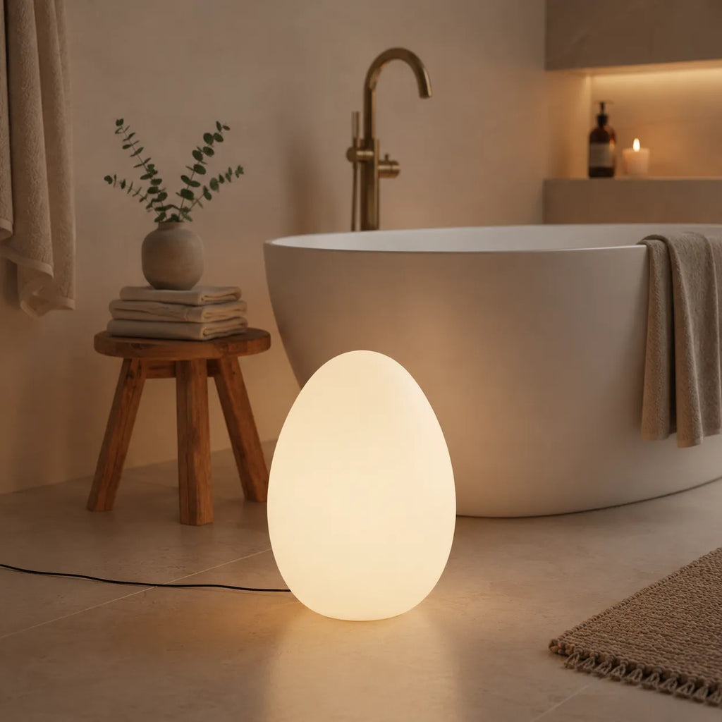 Avaella Minimalist Sculptural Egg LED Floor Lamp