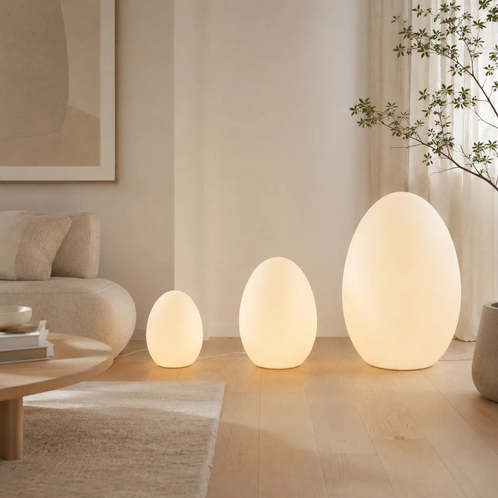 Avaella Minimalist Sculptural Egg LED Floor Lamp