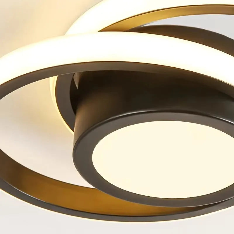 Ophelia Minimalist Twin-Ring LED Flush Mount Ceiling Light