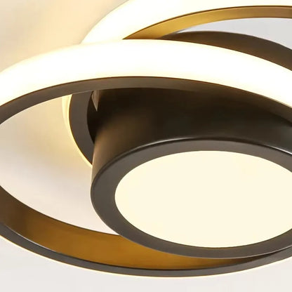 Minimalist Twin Ring Flush Mount Light