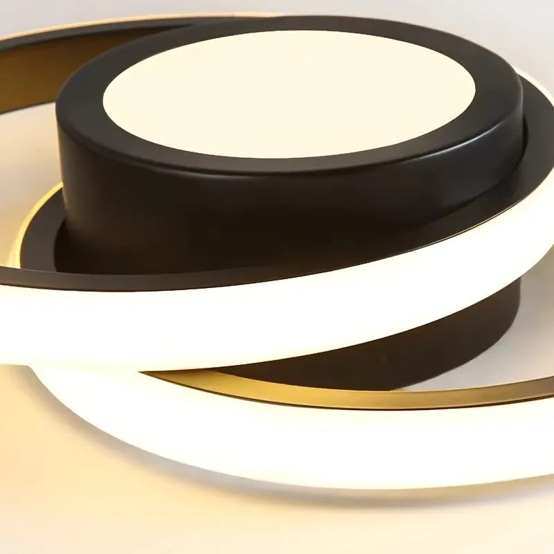 Ophelia Minimalist Twin-Ring LED Flush Mount Ceiling Light