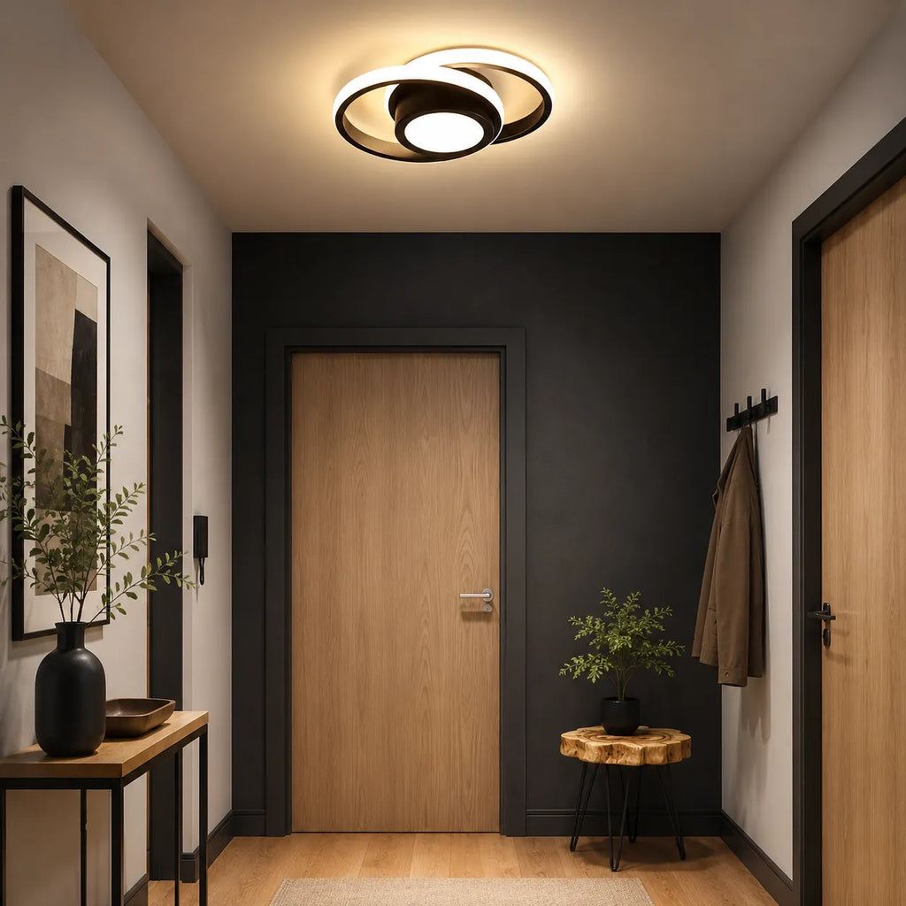 Ophelia Minimalist Twin-Ring LED Flush Mount Ceiling Light