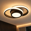 Ophelia Minimalist Twin-Ring LED Flush Mount Ceiling Light