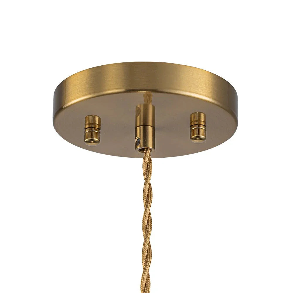 Minimalist Vintage Glass Drum Pendant with Striped Pattern Design