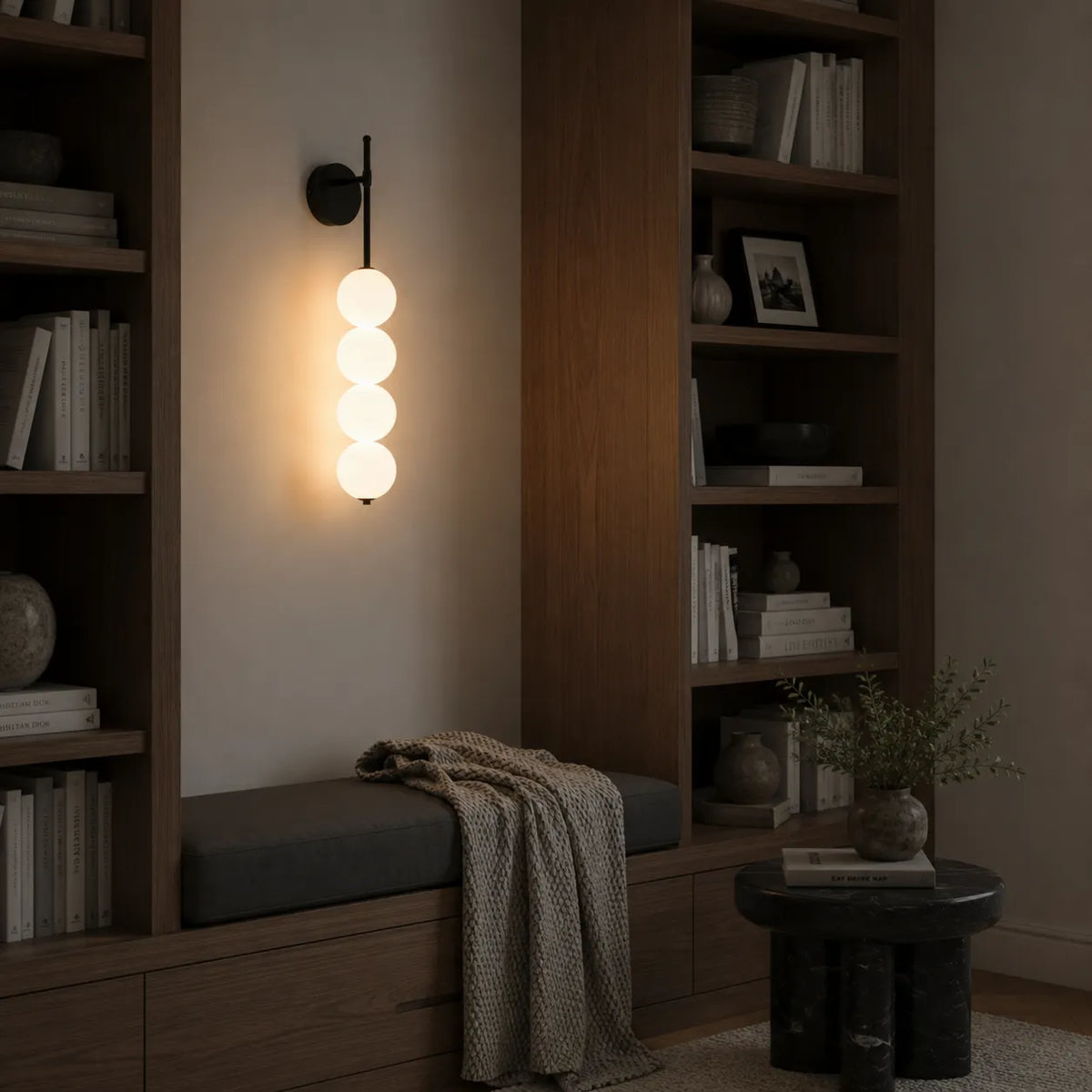Avaorae Minimalist Metal & Glass Wall Light