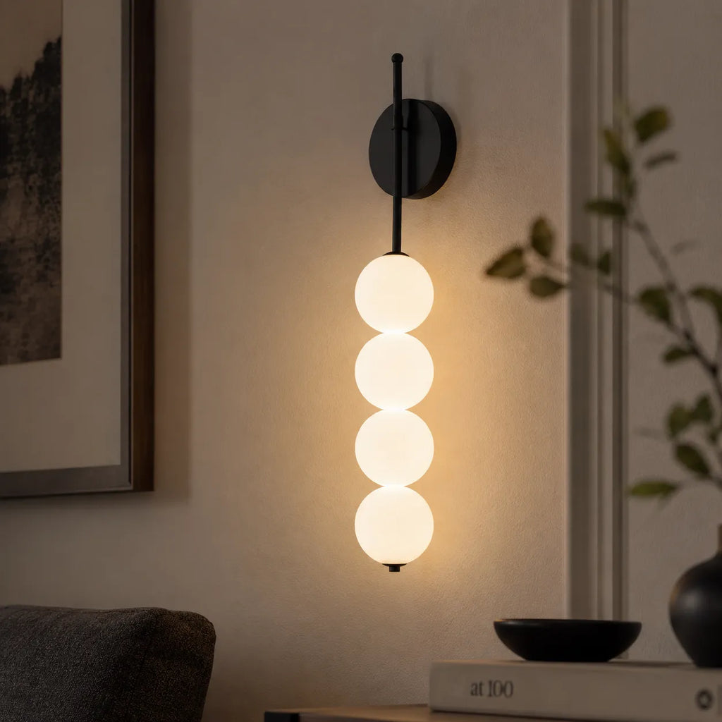 Avaorae Minimalist Metal & Glass Wall Light