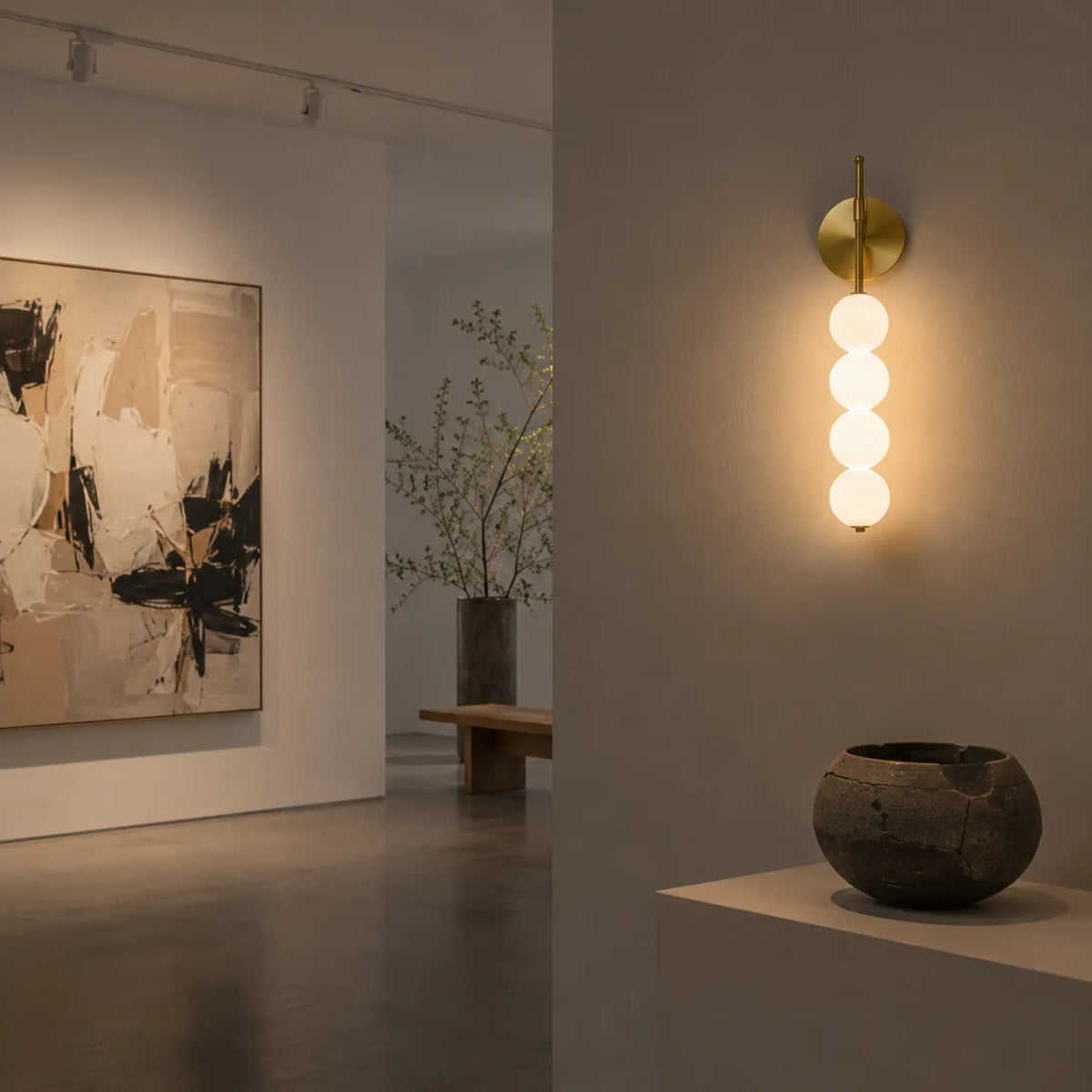 Avaorae Minimalist Metal & Glass Wall Light