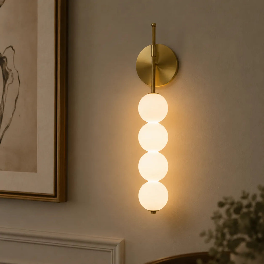 Avaorae Minimalist Metal & Glass Wall Light