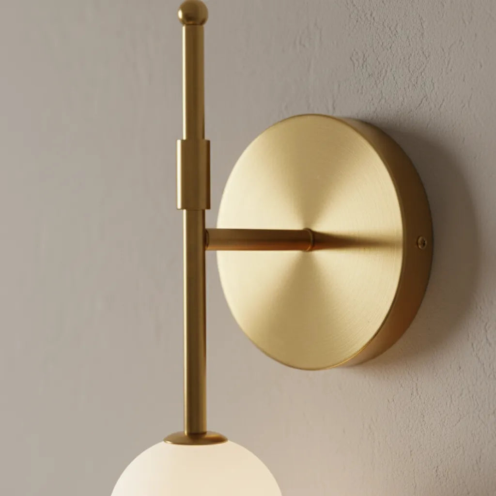 Avaorae Minimalist Metal & Glass Wall Light